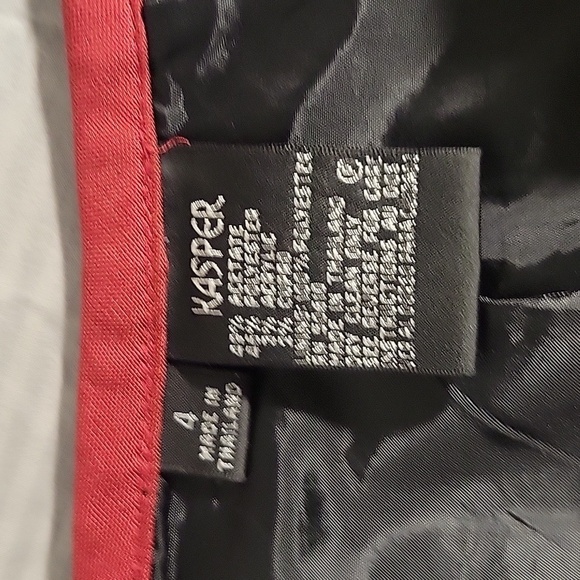 KASPER Ruffle Hem Skirt Swiss Dot Pleated Black Career Party 4 Designer‎ Luxury - Picture 5 of 5